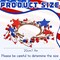 4 Pcs 4th of July Patriotic Candle Rings, Red White Blue Star Berry Mini Wreaths for Pillar Candles, Table Centerpieces & Home Decor